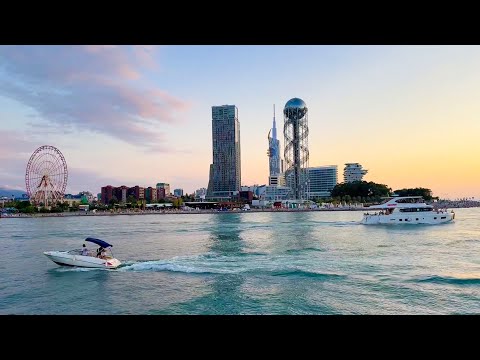 Видео: В Грузию на машине 2025. Пляж Кобулети. Прогулка по набережной Батуми.