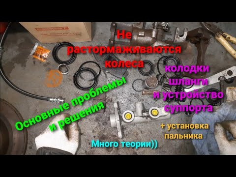 Видео: Не растормаживаются колеса/Клинит суппорт/Греются тормоза. Все про тормозную систему.   Часть 2.