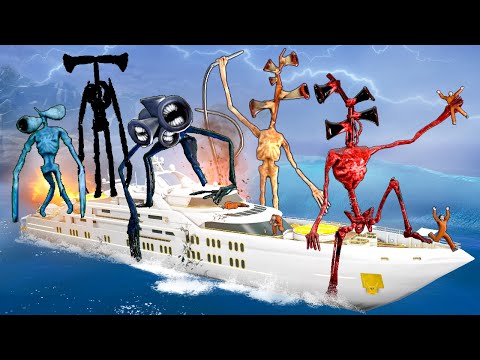 Видео: СИРЕНОГОЛОВЫЕ АТАКУЮТ КОРАБЛЬ! ВЫЖИТЬ ПОСРЕДИ ОКЕАНА ПРОТИВ SCP В Garry`s Mod