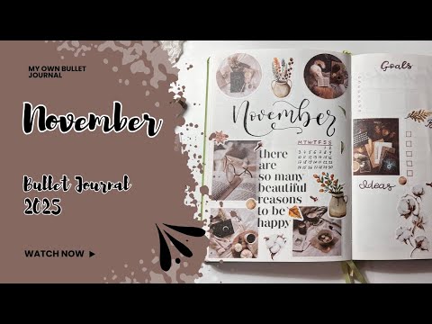 Видео: Bullet Journal на ноябрь - оформление ежедневника в стиле хюгге