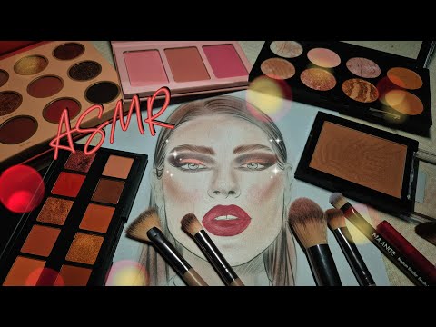 Видео: ASMR Face chart makeup / АСМР Макияж для лица 👩‍🎨💄👄
