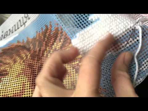 Видео: Вышивка в технике гобелен  Как я вышиваю гобеленовый стежок на канве крупного аккаунта!