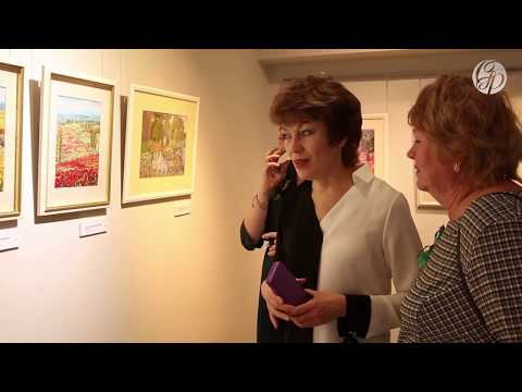 Видео: открытие выставки объемной вышивки Галины Перовой и ее учениц