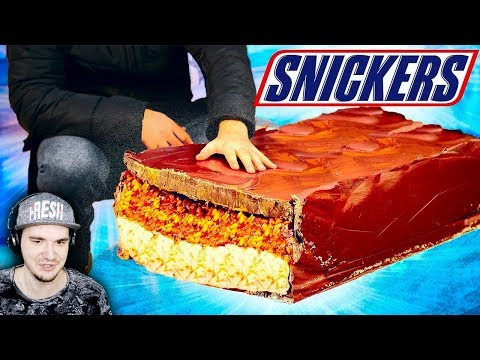 Видео: ОГРОМНЫЙ СНИКЕРС ВЕСОМ 80 КИЛОГРАММ ► VANZAI Snickers  | Реакция