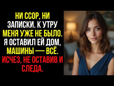 Видео: Ни ссор, ни записки. К утру меня уже не было. Я оставил ей дом, машины — всё. Исчез, не оставив и...