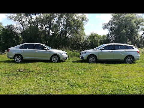 Видео: Skoda Rapid vs Vesta SW 2019. У кого больше? Замеряем багажники и салоны. Как она это делает?