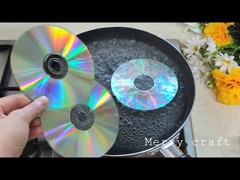 Видео: Гениальная идея! Прокипятить Old CD 3 минуты, результат великолепный. Супер переработанный