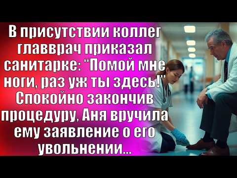 Видео: В присутствии коллег главврач приказал санитарке: “Помой мне ноги, раз уж ты здесь!” Спокойно...