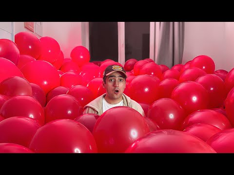 Видео: Я НАДУЛ 1000 ШАРОВ В КОМНАТЕ!