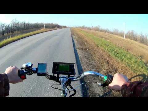 Видео: Электро-велосипед 500W, как едет, скорость, мотор-колесо в треугольник