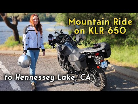 Видео: Озеро Хеннесси/Катаем по горам Калифорнии/США/Езда с двойкой/Kawasaki KLR 650/Hennessey Lake, CA