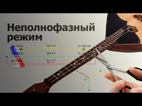 Видео: Неполнофазный режим. Анимация электрических процессов