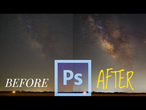 Видео: Как редактировать и обрабатывать Млечный Путь в Photoshop
