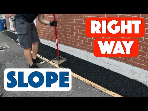 Видео: Планировка фундамента: отрегулируйте уклон с помощью асфальта, чтобы предотвратить повреждение водой