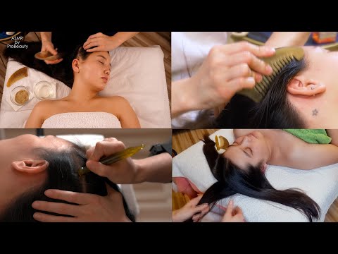 Видео: 2 часа - Массажа головы - Лучшие техники и инструменты [АСМР без слов]