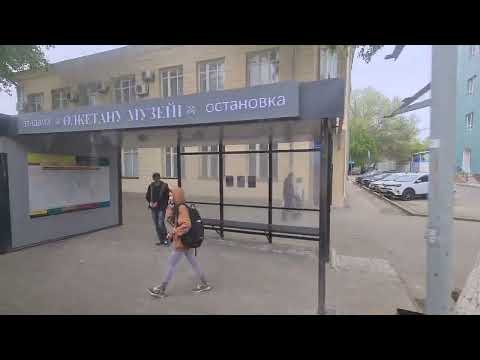 Видео: Уральск. проезд по проспекту на автобусе