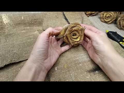 Видео: РОЗЫ ИЗ МЕШКОВИНЫ ПРОСТО И ПОНЯТНО ИДЕИ ДЕКОРА МАСТЕР КЛАСС