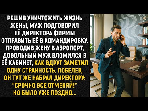 Видео: Решив уничтожить жизнь жены, муж подговорил её директора фирмы отправить её в командировку...