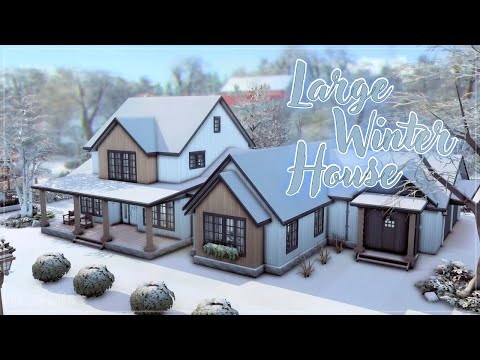 Видео: Большой зимний дом🤍│Строительство│Large Winter House│SpeedBuild│NO CC [The Sims 4]