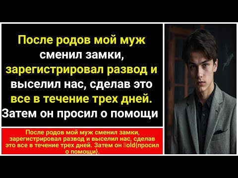 Видео: После родов муж сменил замки, подал на развод и выселил нас через 3 дня.