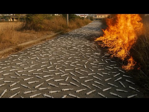 Видео: Уборка ужасающего тротуара с шприцами – Начало экстремального преображения.