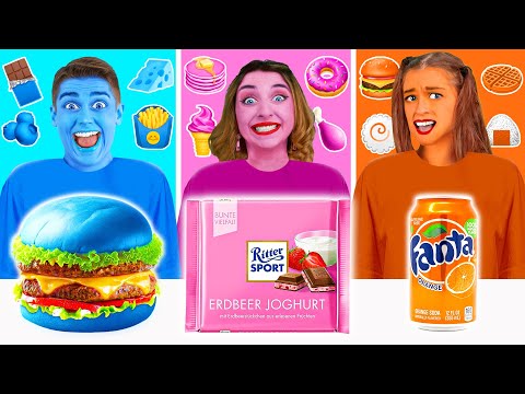 Видео: 24 Часа Едим Еду Одного Цвета Челлендж | Смешные Ситуации с Едой от Multi DO Best