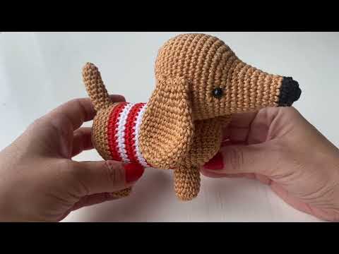 Видео: крючком такса | сосиска собака - часть 1