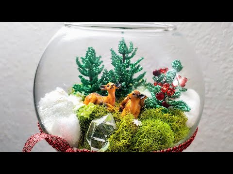 Видео: МИНИАТЮРНЫЕ ёлочки для композиции в стекле  МК от Koshka2015 - цветы из бисера,  бисероплетение