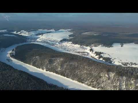 Видео: село Кын (зима). Вид с дрона.
