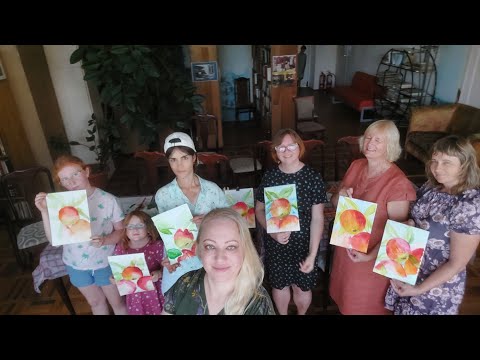 Видео: Мастер-класс "Яблоко" 17.08.2022 #Акварель #Скетчинг #Живопись