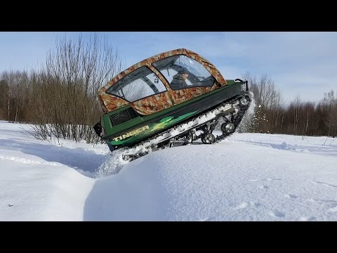 Видео: Снегоболотоход Tinger track (Тингер). Ранняя весна.