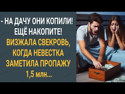 Видео: "На дачу они копили! Еще накопите!" Визжала свекровь когда невестка заметила пропажу 1.5 млн...