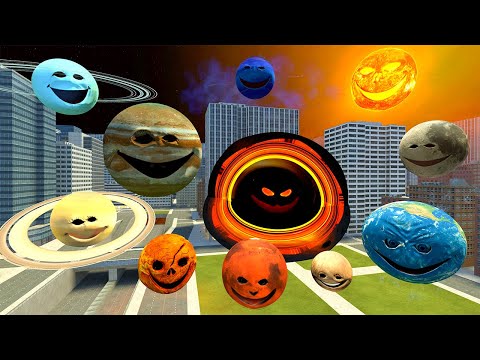 Видео: ВСЕ ПЛАНЕТЫ ЛУНА ПРОСНУЛАСЬ В БОЛЬШОМ ГОРОДЕ ЗЕМЛЯ СОЛНЦЕ ЧЁРНАЯ ДЫРА ЮПИТЕР МАРС САТУРН Garry's Mod