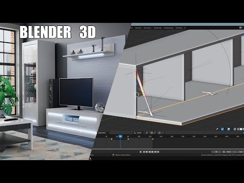 Видео: 3D моделирование и анимация корпусной мебели | Blender урок