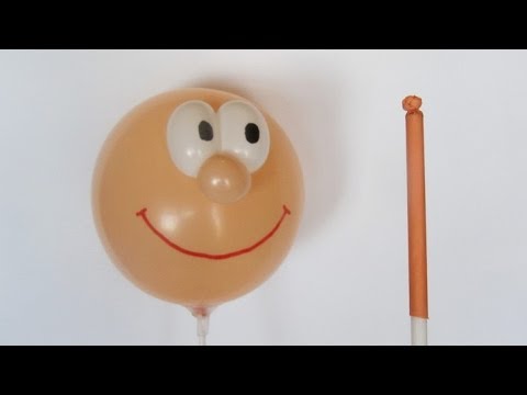 Видео: Как сделать привязку/резинтвист/пуговку к шару / ties using balloon stick