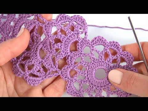 Видео: Такие кружевные и элегантные! Красивые сложные узоры крючком/Потрясающая лента для вязания крючко...