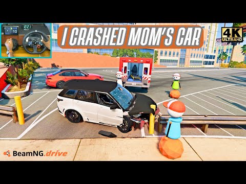Видео: Тест модификации Range Rover Sport SVR BeamNG | Вождение роскошного внедорожника с Logitech G29