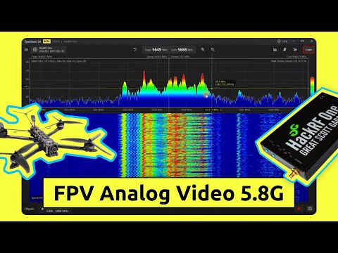 Видео: Як виглядає відеосигнал FPV дрона на частоті 5.8 ГГц у програмі Spectrozir SA з HackRF One
