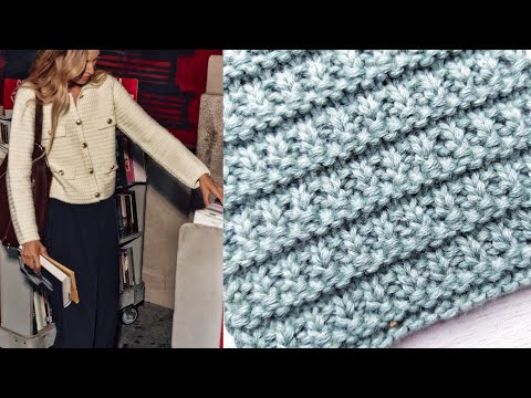 Видео: Простой рельефный узор кардигана от Zara