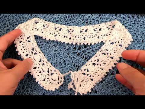 Видео: Милый НАРЯДНыЙ воротничок , crochet collar , Вязание КРЮЧКОМ ( Воротник № 320)