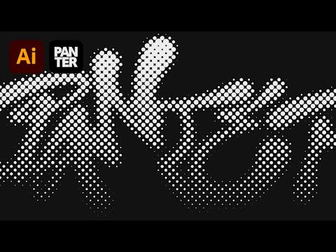 Видео: Как создать полностью редактируемый полутоновый текст в Illustrator