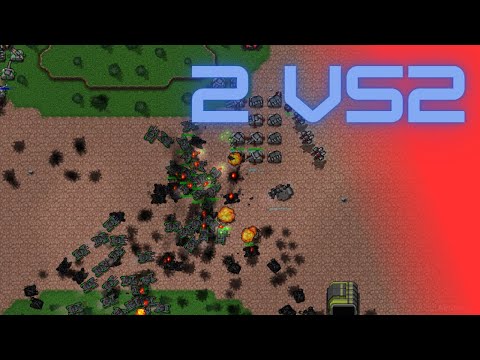 Видео: Невероятная бойня! 2 vs 2 | RTS Rusted Warfare