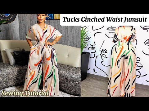 Видео: Как раскроить и сшить комбинезон-палаццо с защипами и талией без разрезов. Бесплатное руководство...