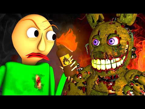 Видео: Балди vs FNAF 5: Спрингтрап Финал (Five Nights At Freddy’s Пять Ночей ФНАФ Хоррор 3D Анимация)