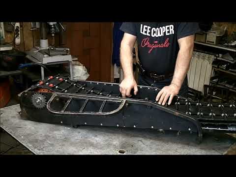 Видео: гусеничный модуль самодельного снегохода