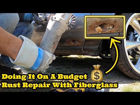 Видео: Как отремонтировать ржавчину на автомобиле с помощью стекловолокна без сварки. ОБРАБОТКА РЖАВЧИНЫ...