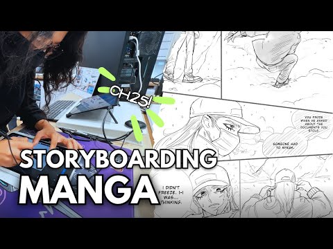 Видео: Мой полный процесс раскадровки манги