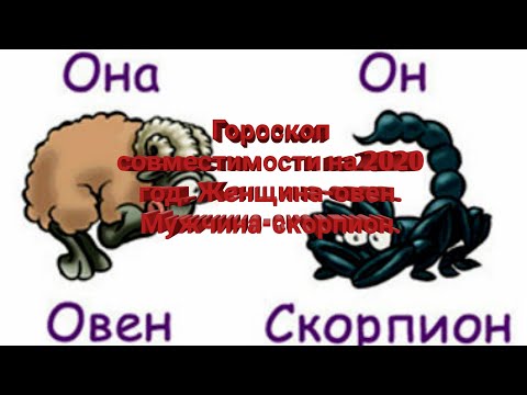 Видео: Гороскоп совместимости на 2020 год. Женщина-овен. Мужчина-скорпион.