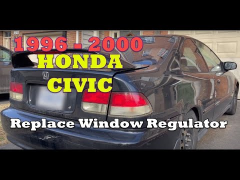 Видео: Замена стеклоподъемника со стороны пассажира на Honda Civic Coupe 1996 1997 1998 1999 2000 годов ...