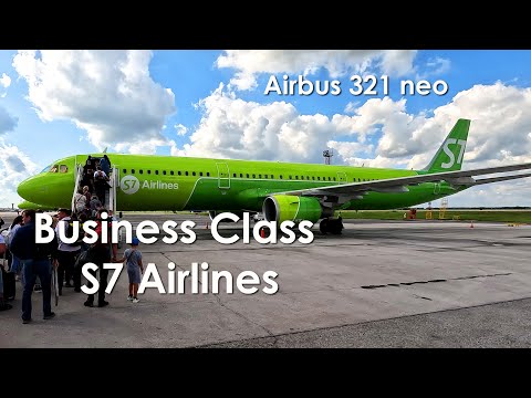 Видео: Перелёт Бизнес Классом S7 Airlines из Новосибирска OVB в Санкт-Петербург LED 4К